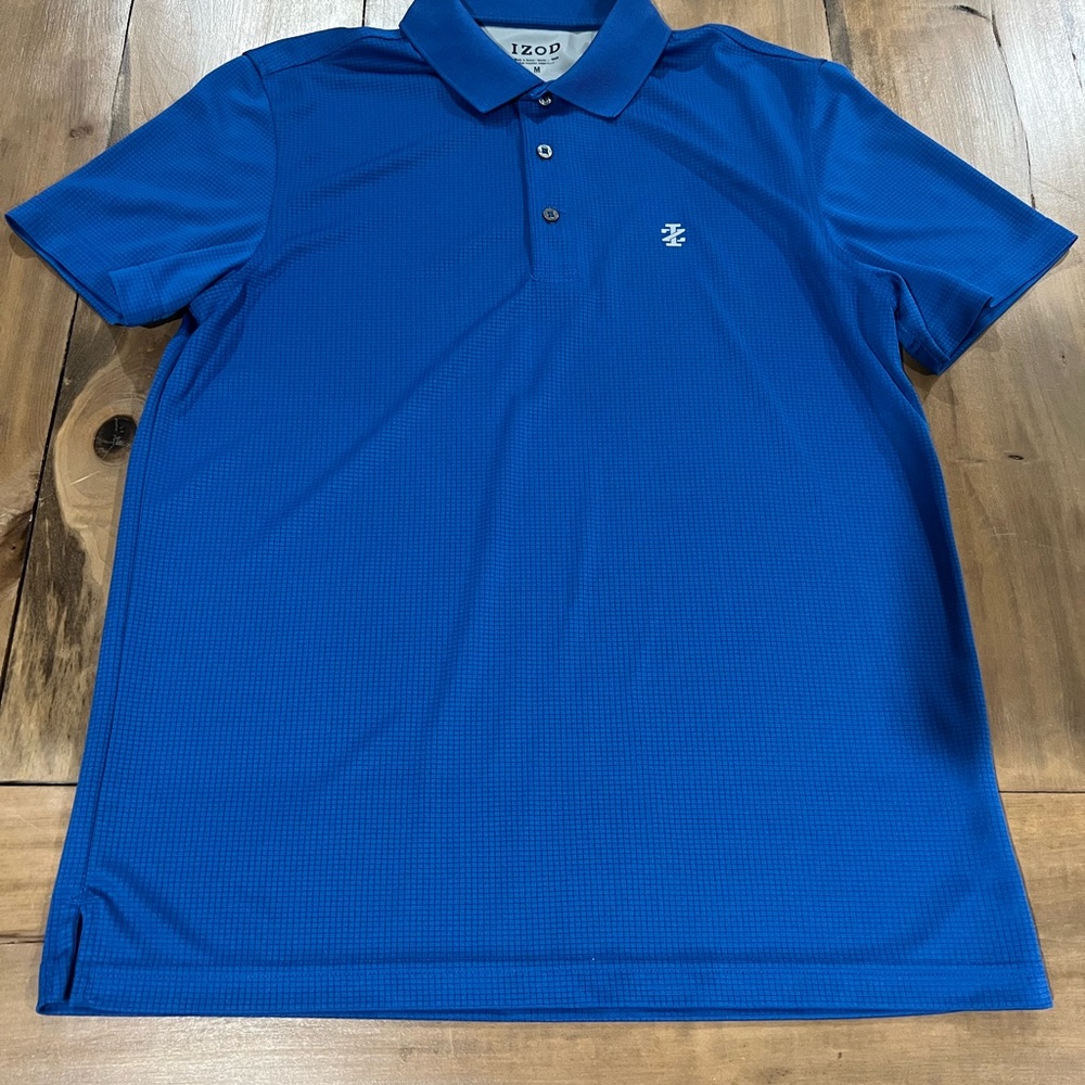 Izod Men’s Short Sleeve Golf Polo, Size Medium, Blue